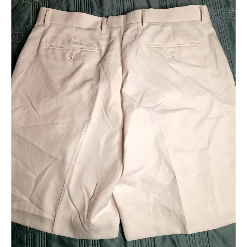 Louis Raphael Golf Shorts Mens 38 White Flat Front Casual Outdoor Casual